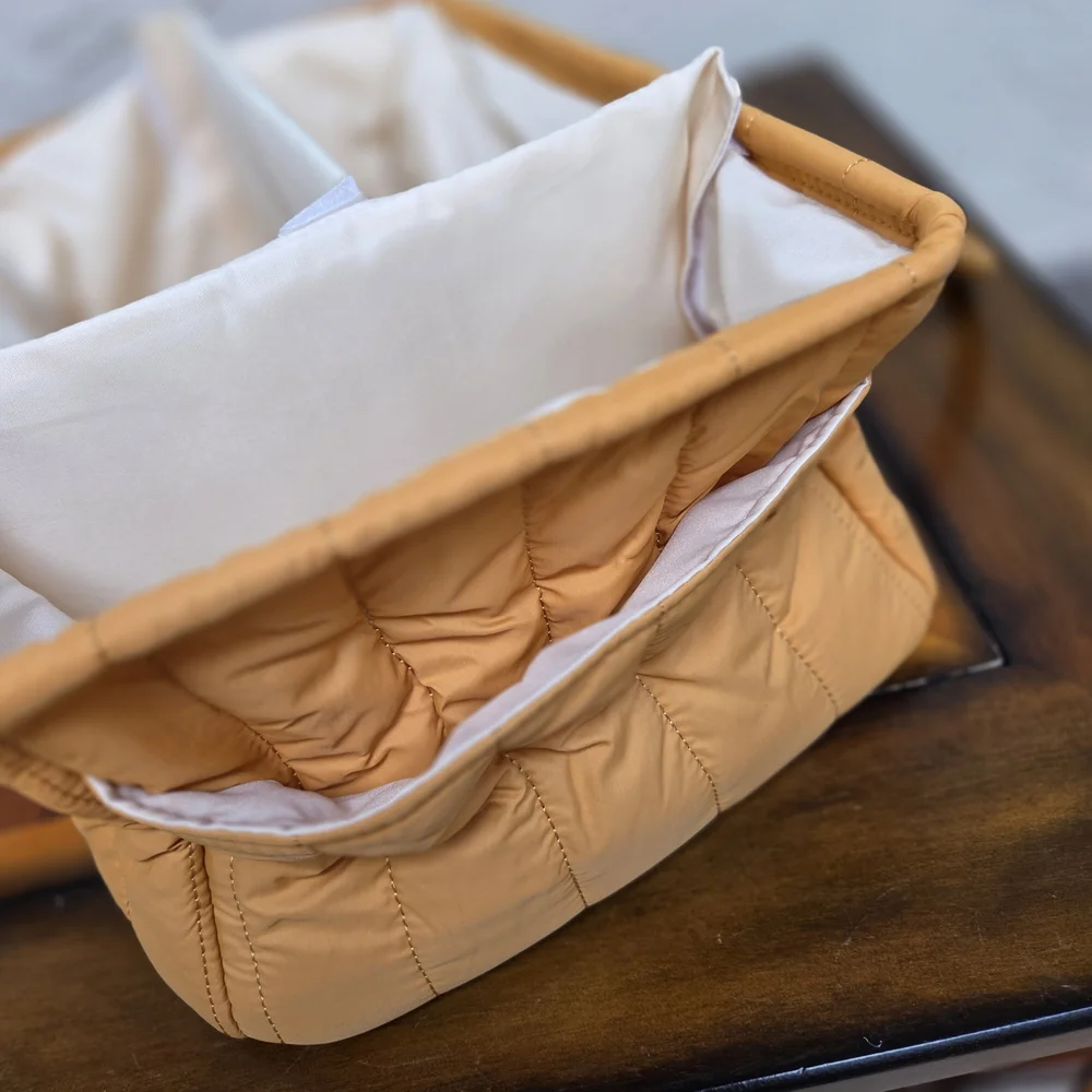 Quilted Orange Baby Bag